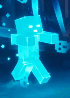 A soul-corrupted zombie: the vanilla mob rendered in the Deep Dark's blue, which is the visual half of the corruption. What it changes mechanically has not been said.