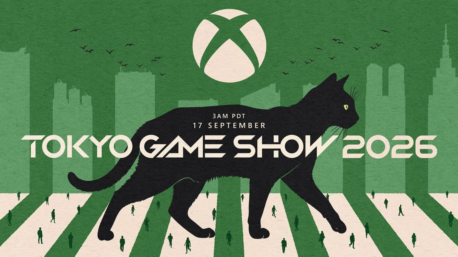 Xbox's official Tokyo Game Show 2026 announcement artwork. Minecraft Dungeons II is listed among the playable games at the event.