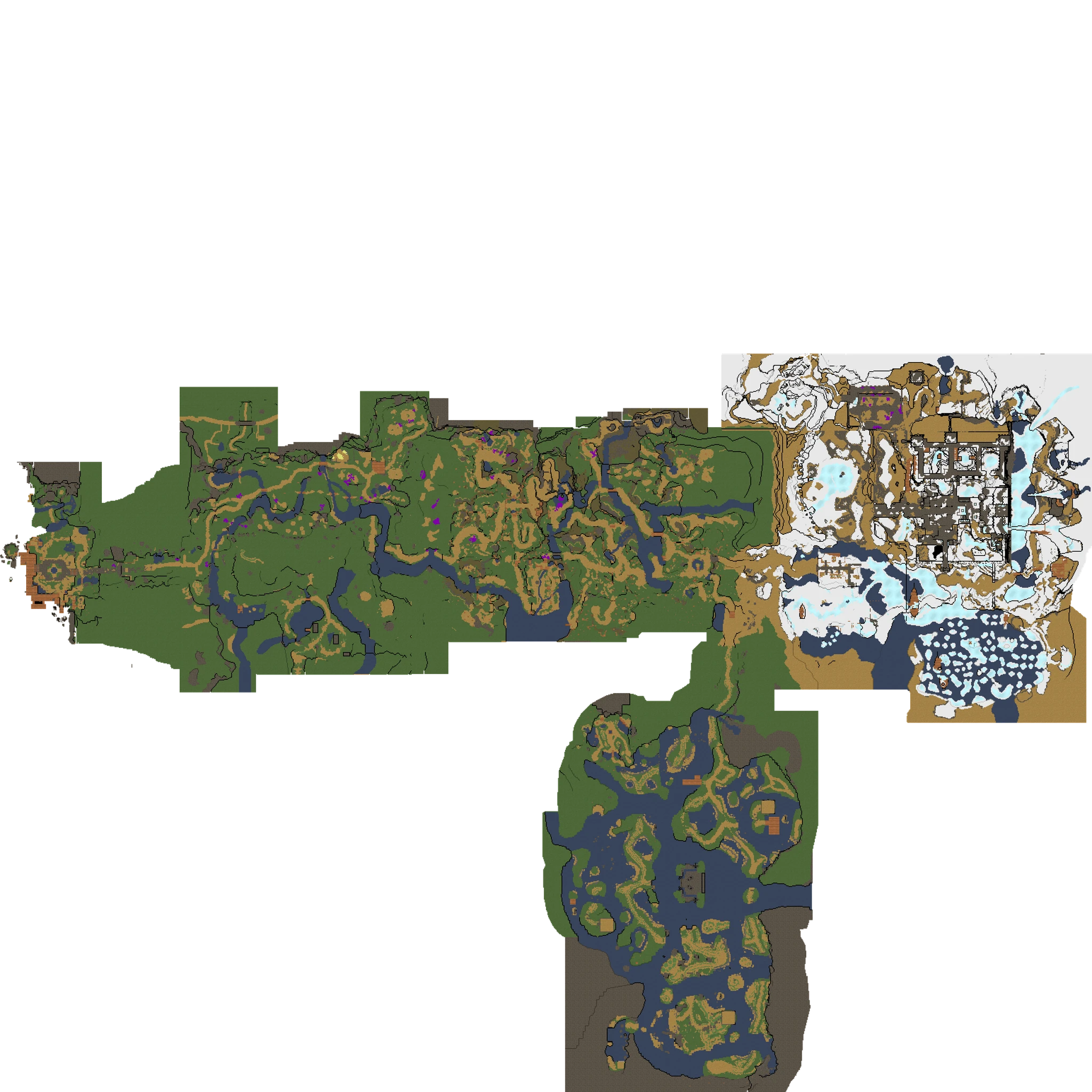Frozen Highlands on the Minecraft Dungeons II map